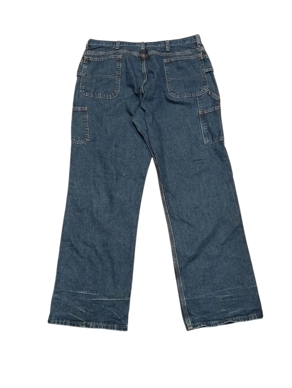 Schmidt Size 18×32 Vintage Straight-Leg Denim Jeans - Dark Blue